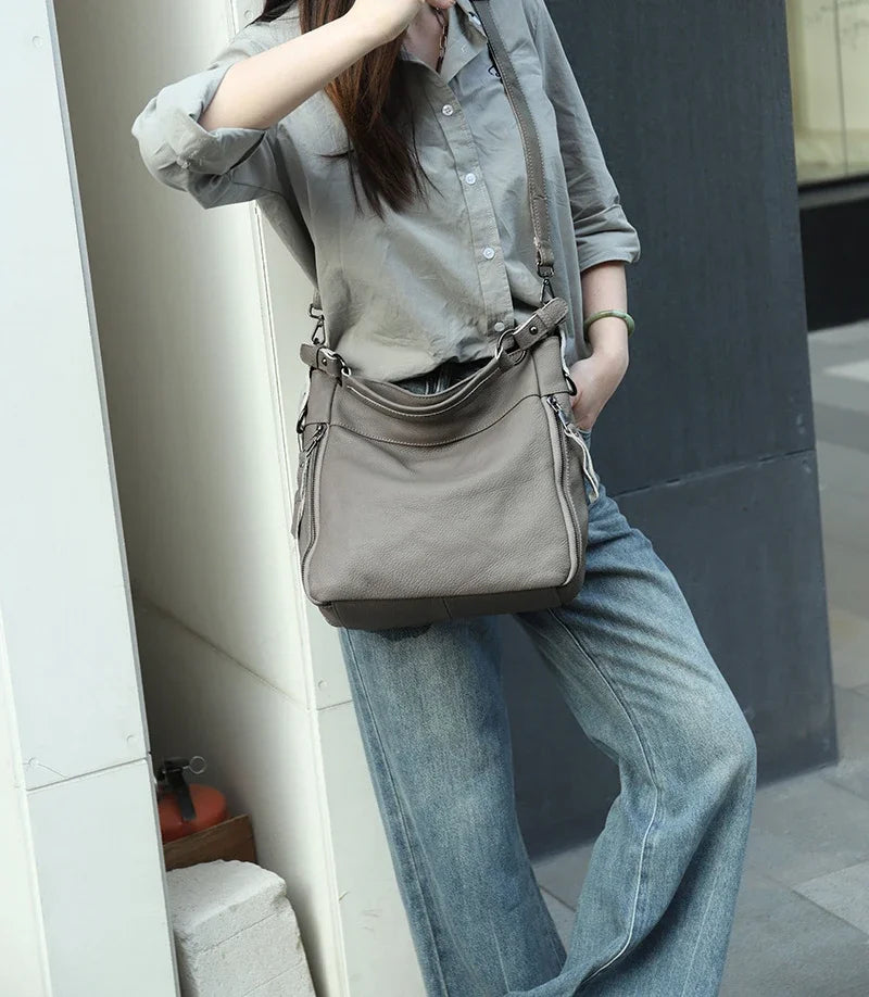 2025 Luxury Women's Handbag - Genuine Cow Leather, Large Capacity & Versatile Shoulder/Crossbody/Tote Commuting Bag
