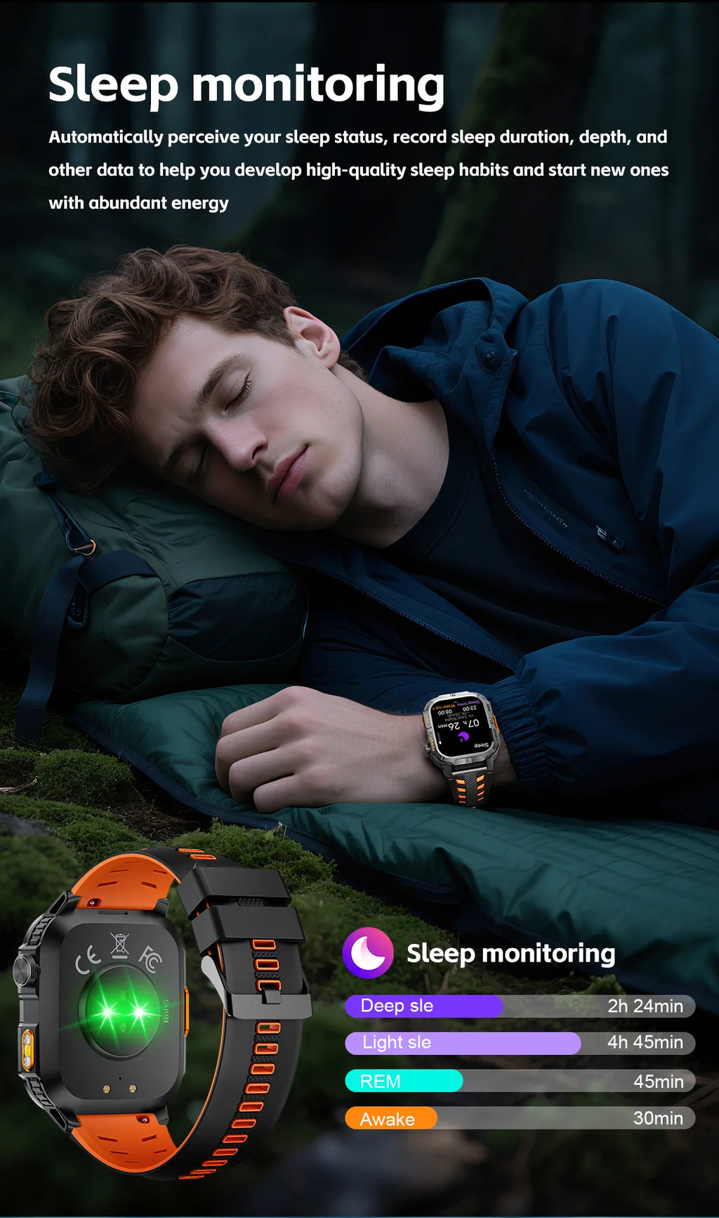2026New GPS Outdoor Smart Watch Men Women Compass Altimeter Barometer Waterproof Bluetooth Call Sports Smartwatch 540mAh Battery