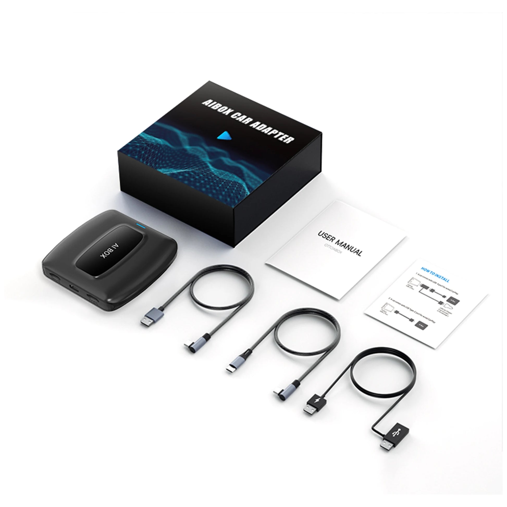 2025 CarPlay Ai Box Wireless Android Auto Car Play Adapter Smart Car TV Accessories for Net flix UtubeQualcomm Snapdragon 6125