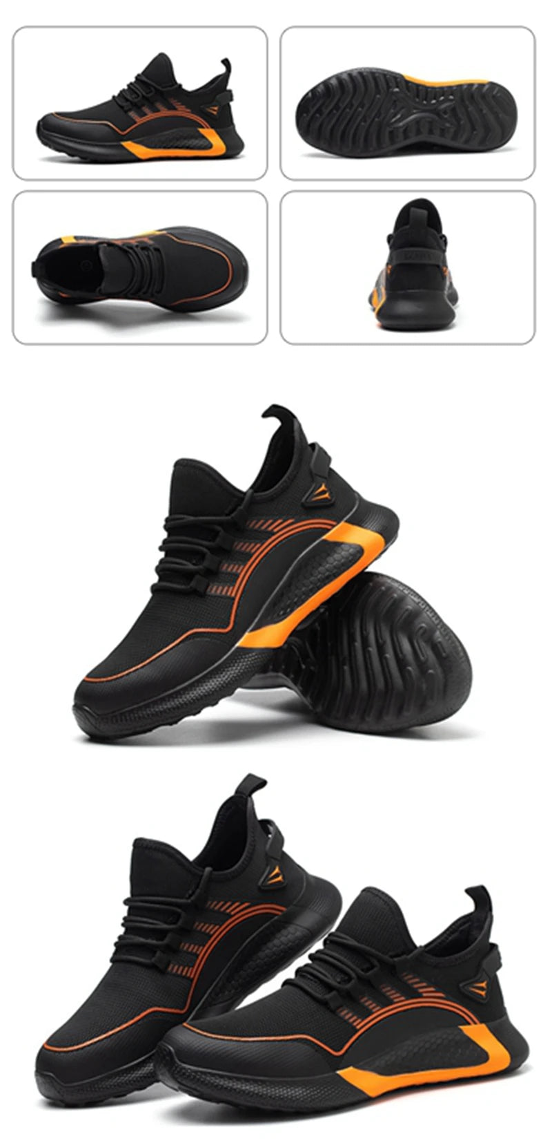 New Breathable Lightweight Work Shoes Comfortable Soft Safety Shoes European Standard Safety Shoes Sport Safety Steel-Toed Shoes