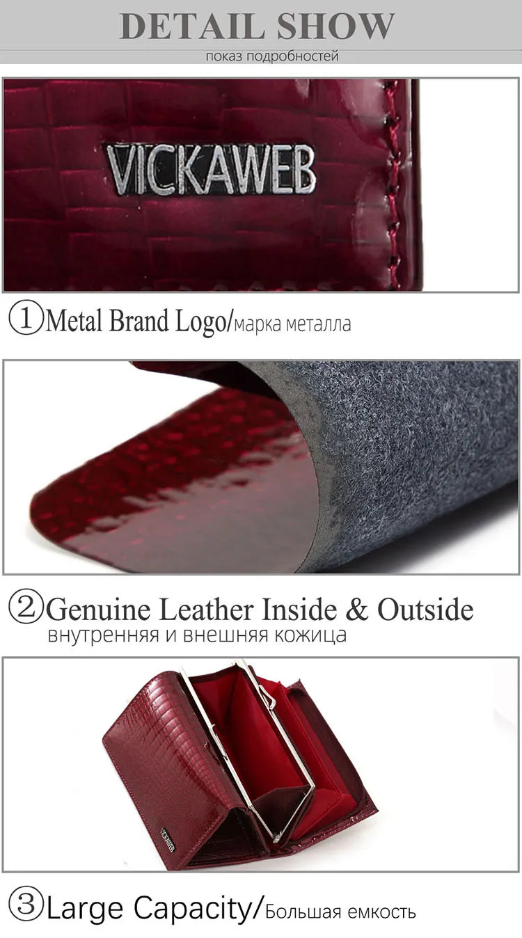 Free Gift Women Genuine Leather Short Wallet Female Fashion Purses Ladies Alligator Hasp & Zipper Small Coin Bag AE2155