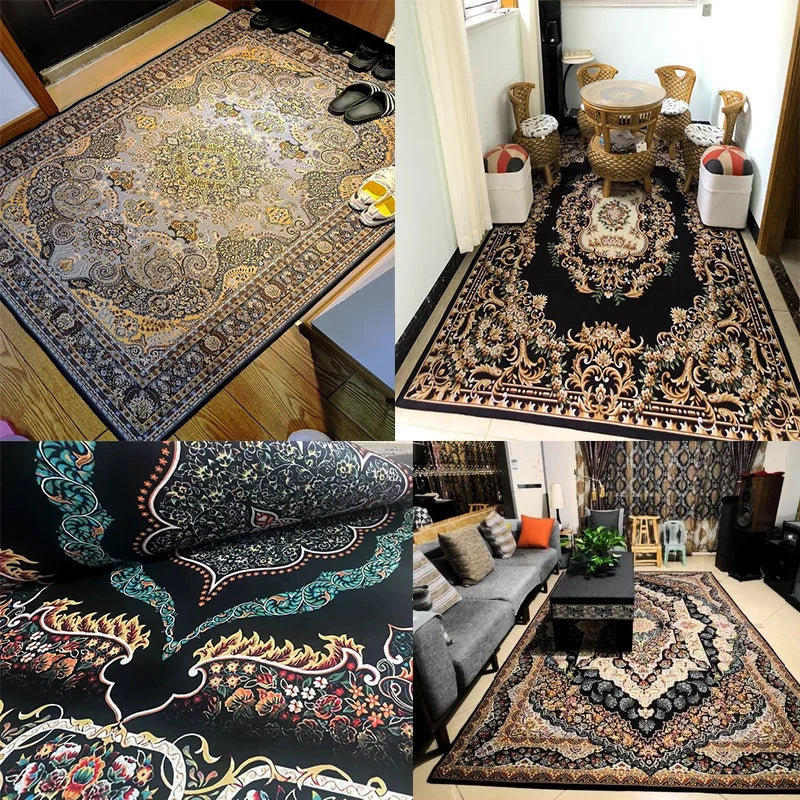 Persian Style Carpet for Living Room Home Decoration Retro Lounge Rug Soft Bedroom Carpet Non-slip Bedside Mats Washable 200x300