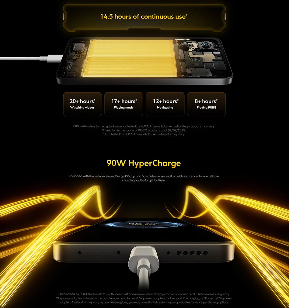 POCO X7 Pro Global Version Mobile Phone 6000mAh Battery 90W HyperCharge Dimensity 8400-Ultra 120Hz 1.5K display IP68 NFC