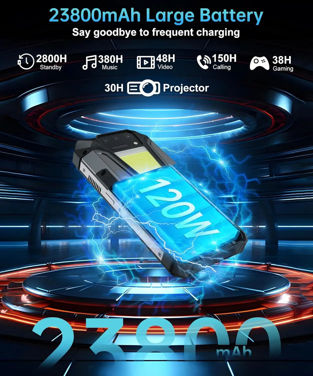 8849 Tank 2 PRO Unihertz Projector Rugged Smartphone 100 Lumen Android15 23800mAh 120W 512GB 100MP Camera Night Vision IP68 2026