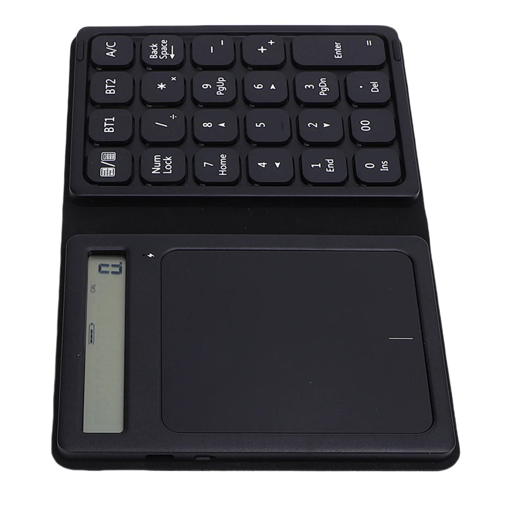 Wireless Numeric Keypad 2 Device Connectivity Bluetooth Numeric Keyboard Foldable Calculator Function for Financial Accounting