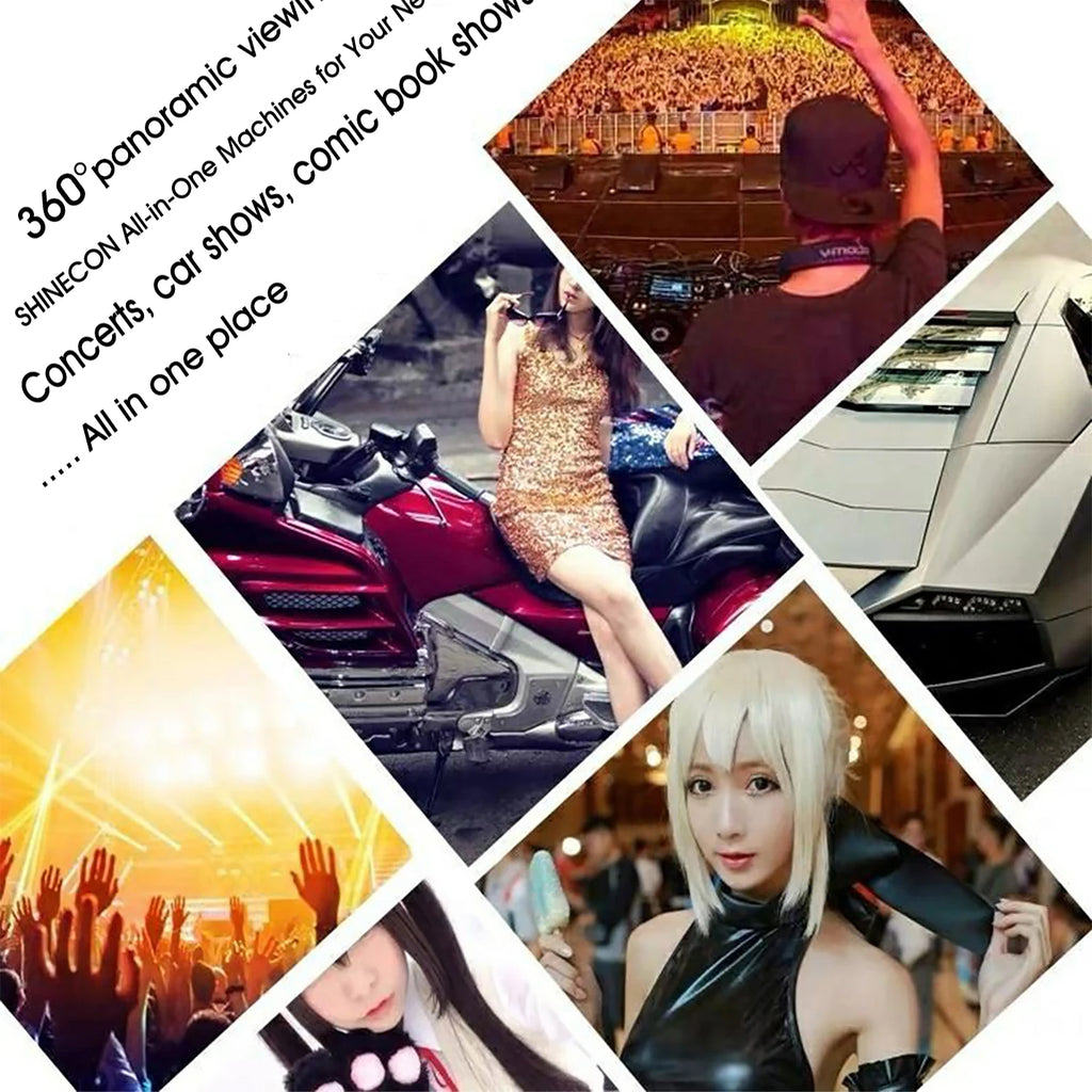 Shinecon VR Glasses Headset 3D Virtual Reality Device Helmet Viar Goggle Lenses For Smartphone Smart Cell Phone Realidade Viewer