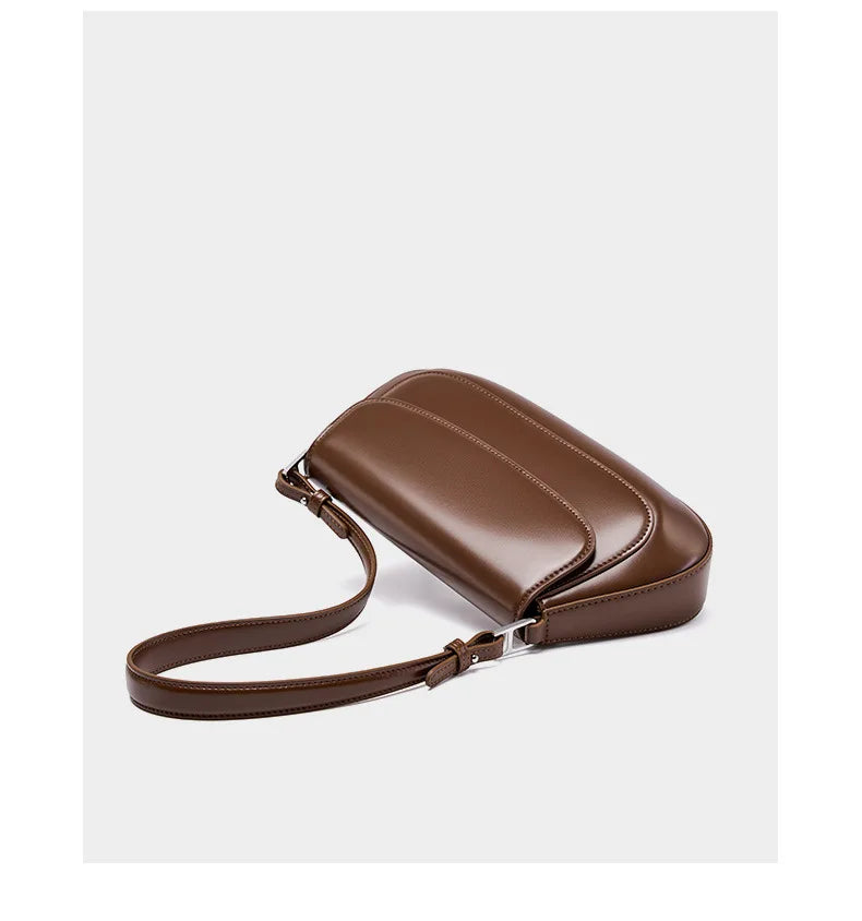 100% Genuine Leather Women Shoulder Bag Korean style Ladies Luxury Cow Leather Crosssbody armpit Bag handbag For Street Shopping