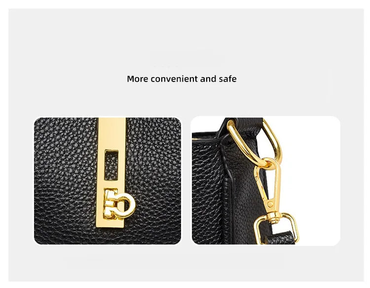 Light luxury genuine leather women's crossbody bag high quality handbag Fashion underarm bag French versatile Shoulder Bag