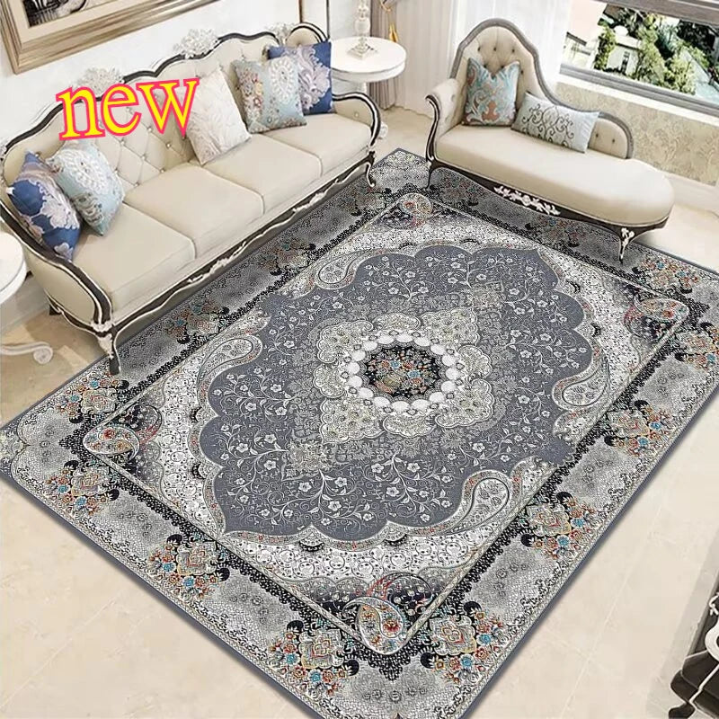 Persian Style Carpet for Living Room Home Decoration Retro Lounge Rug Soft Bedroom Carpet Non-slip Bedside Mats Washable 200x300