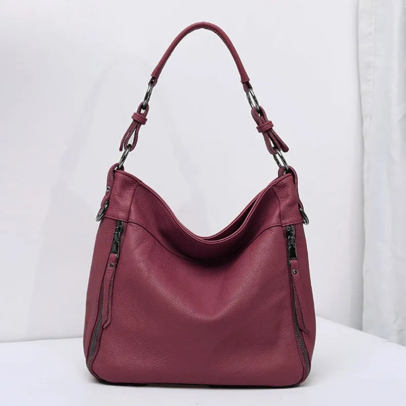 2025 Luxury Women's Handbag - Genuine Cow Leather, Large Capacity & Versatile Shoulder/Crossbody/Tote Commuting Bag