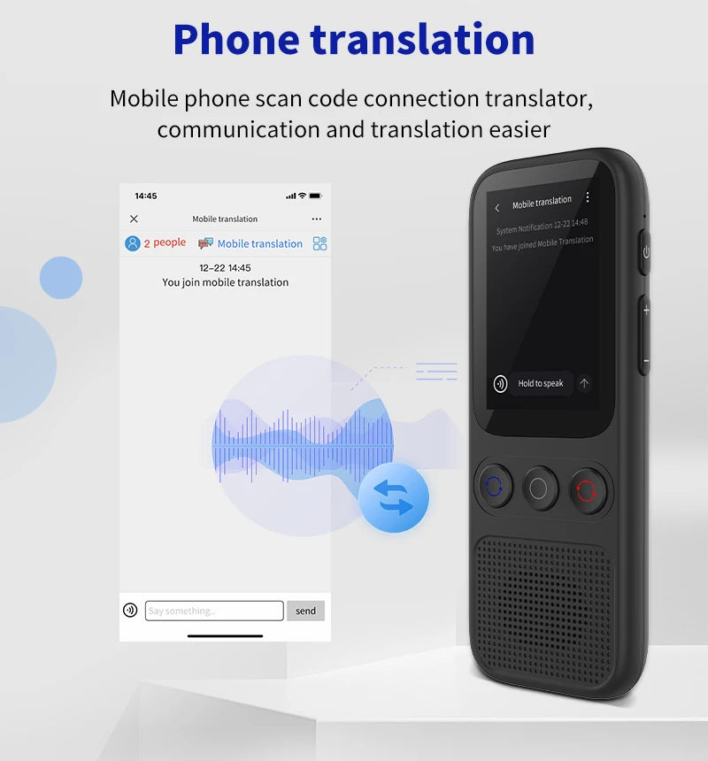 Language Translator Device Portable Translator 148 Languages Real-time Recording Translation WIFI Ai ChatGPT Translate Machine