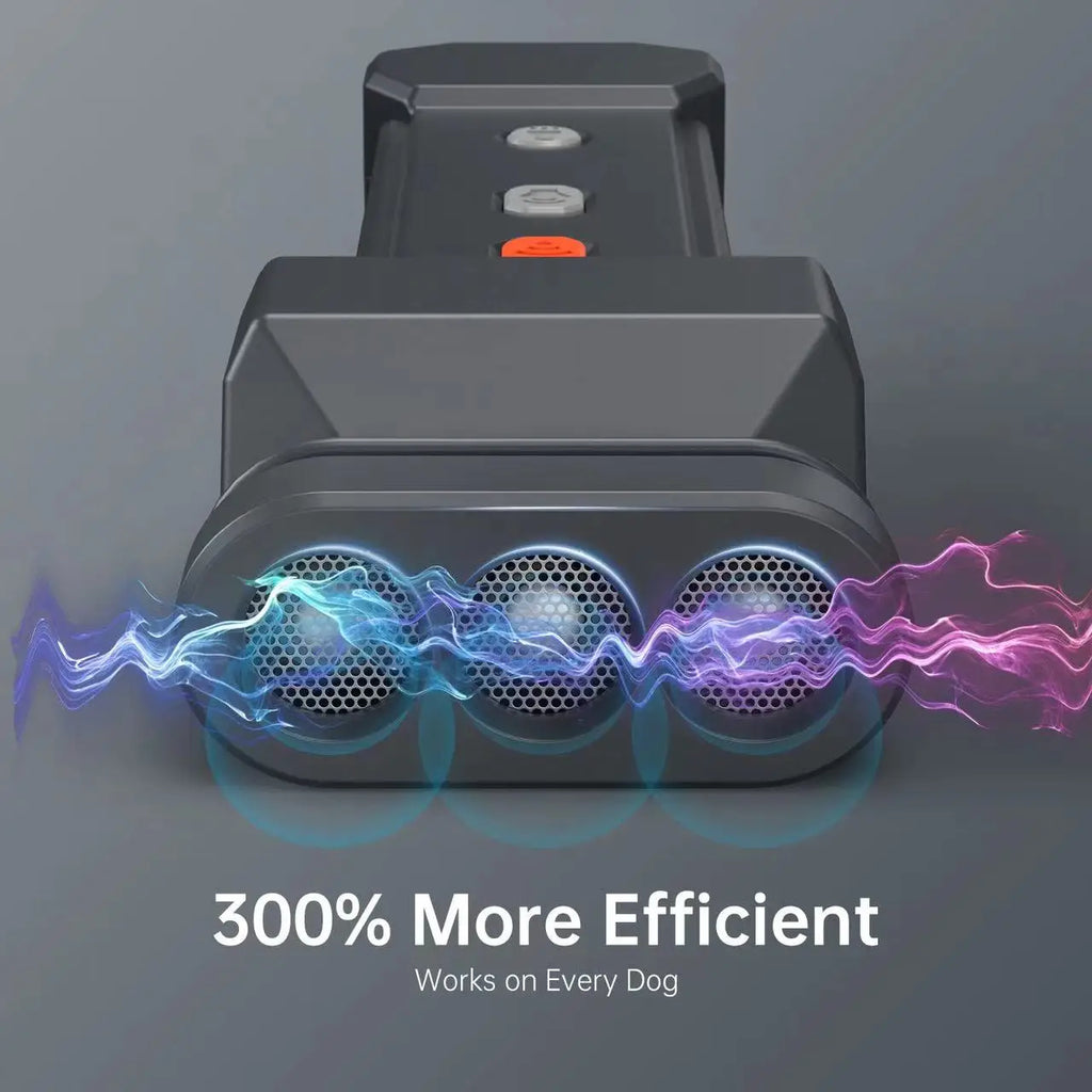 3 Ultrasonic Dog Repeller Anti Bark Dog Attacks Deterrent Devices Rechargeable Pet Stop-Barking Training With LED Flashlight