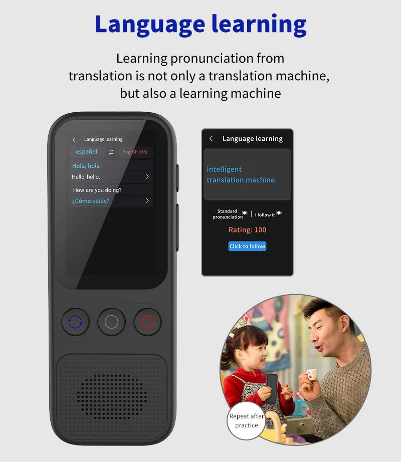 Language Translator Device Portable Translator 148 Languages Real-time Recording Translation WIFI Ai ChatGPT Translate Machine