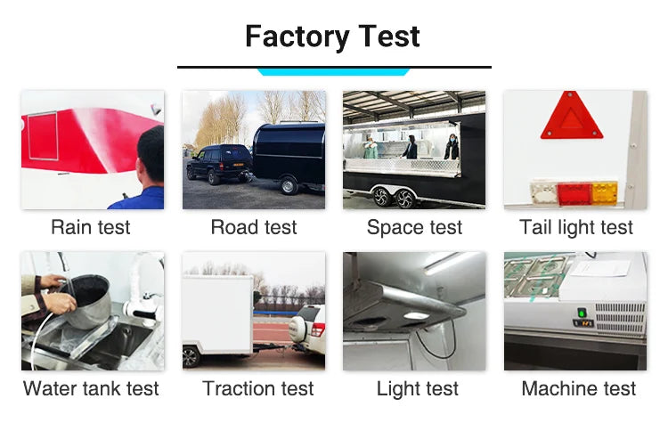 Ice Cream Food Cart Refrigerator Mobile Food Caravan Fast Food Trailer For Sale Usa