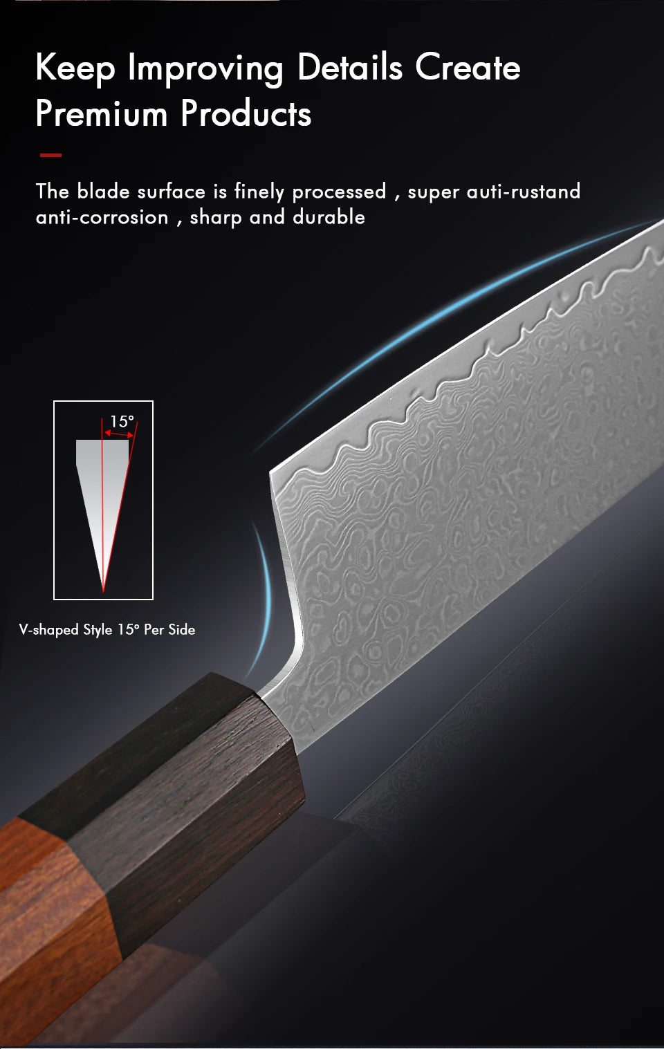 TURWHO Hand Forged Japanese Chef Knife Damascus Steel Kitchen Knives Santoku Sashimi Bread Utility Handmade Blade Cooking Tools