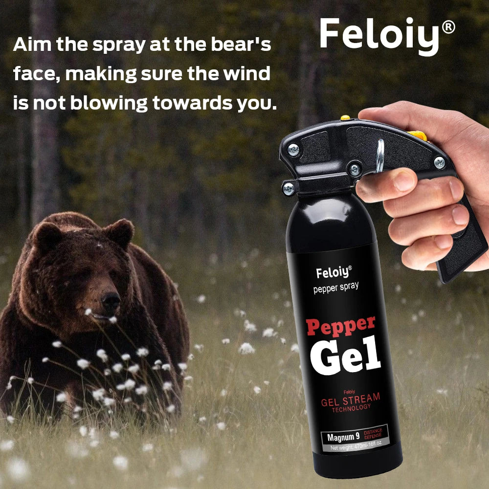 470ml bear spray self-defense super strength deterrent camping hiking