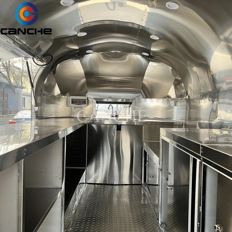 Custom Airflow Food Truck Fabrication Commercial Catering Mobile Bar Coffee Food Trailers For Sale In Europe