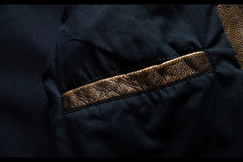 Vintage Men Leather Jacket Yellow Brown Thick 100% Genuine Cowhide Biker Jacket Slim Fit Men Motorcycle Coat Spring ASIAN SIZE