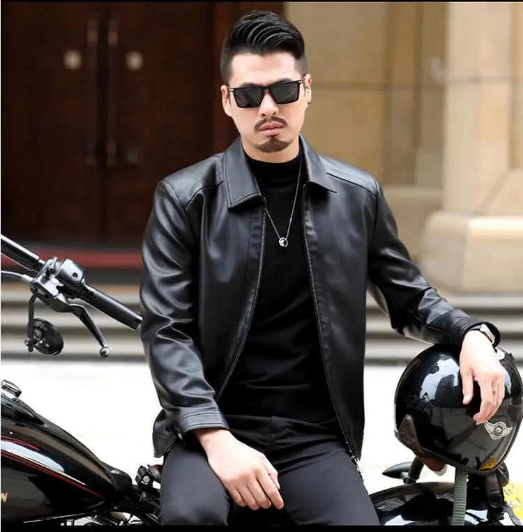 Men's Leather Jacket Man Real Leather Coat Male Leather Clothing Fashion Leather Jacket Genuine Leather Motorcycle Jacket