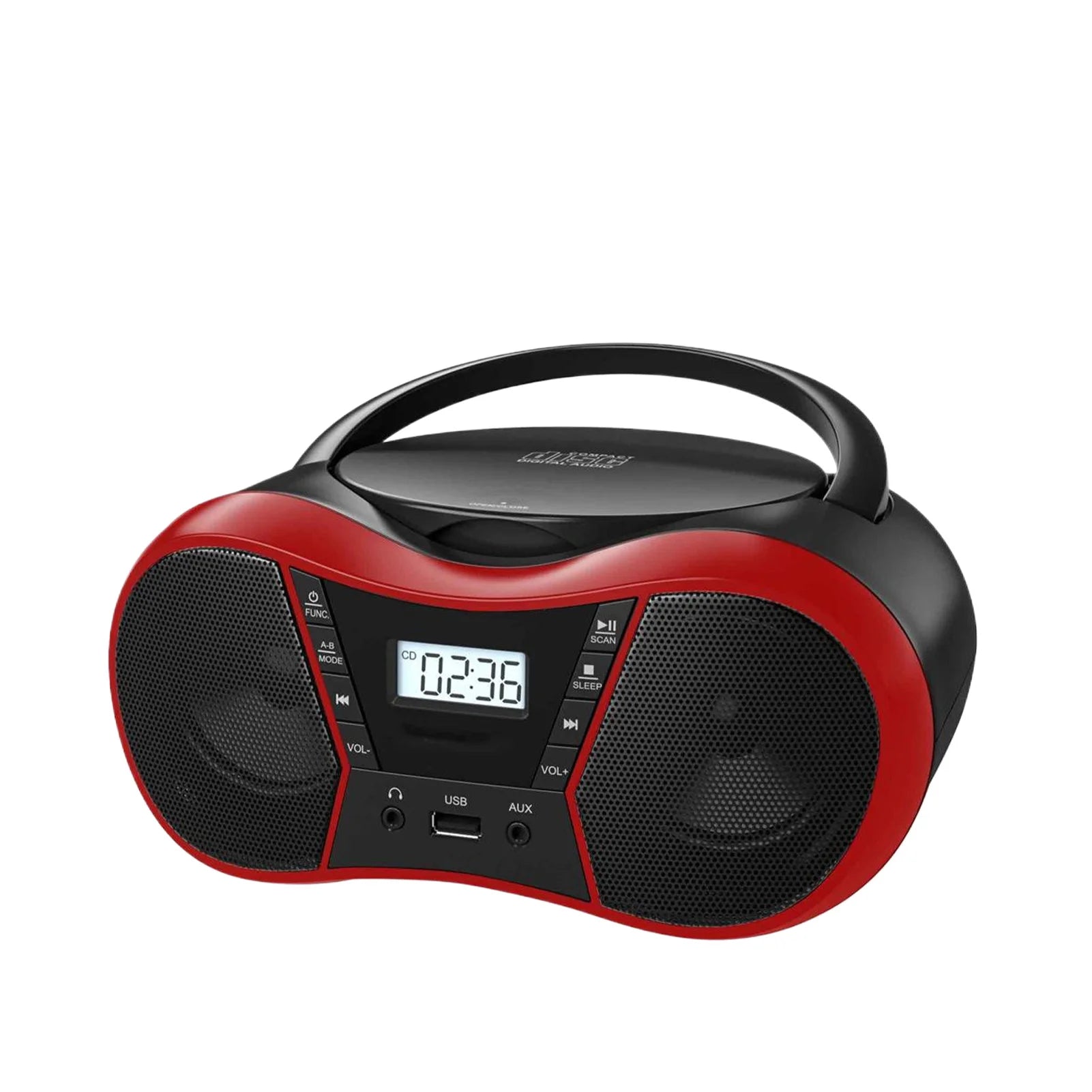 Portable CD Player Bluetooth Boombox CD Player AM/FM Radio Stereo Player, Compatible For CD/CD-R/RW Radio For Home
