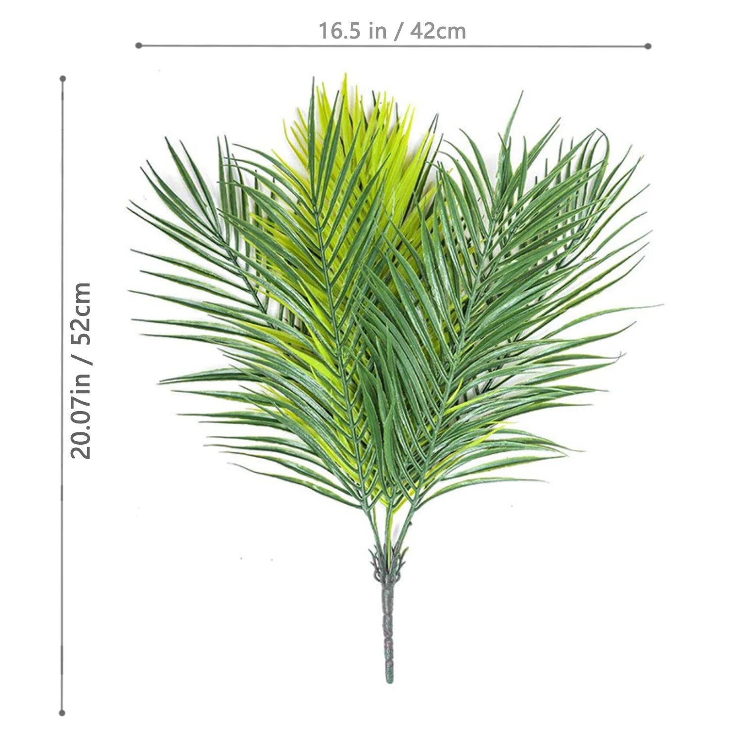 53-123cm  Artificial Palm Tree Tropical Fake Plant Green Plastic Palm Leaf Branches Suitable for Home Garden Decoration