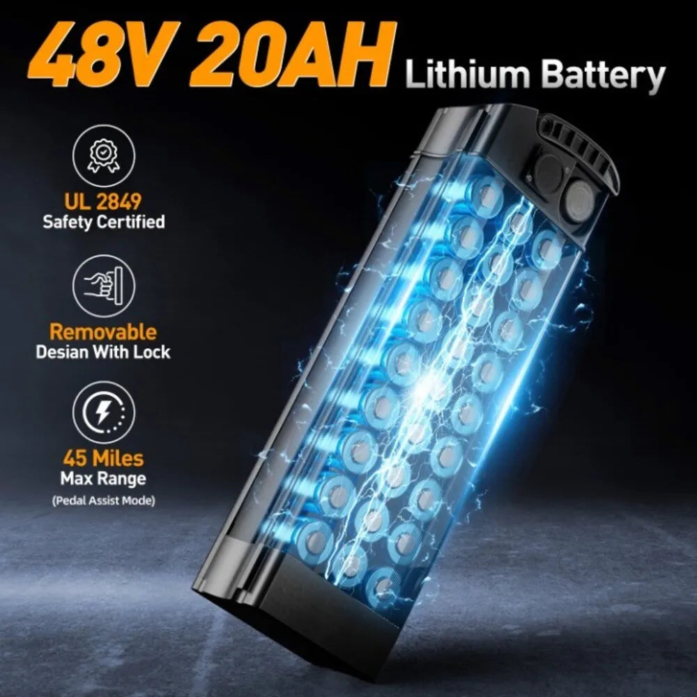 Electric Bike For Adults, Folding Electric Bike, 500W Peak Motor, Electric Bicycle With 14" Tire, 48V 20AH/15AH/10Ah Battery