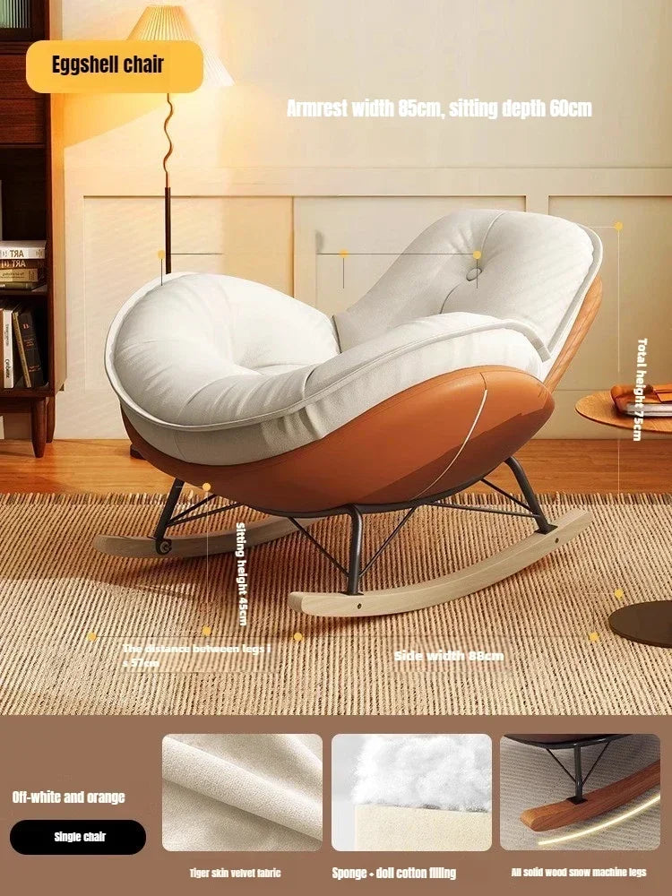 Lazy Sofa Rocking Chair Bedroom Lounge Chair Carefree Adult Living Room Single Balcony Leisure Rocking Chair Recliner Chairs