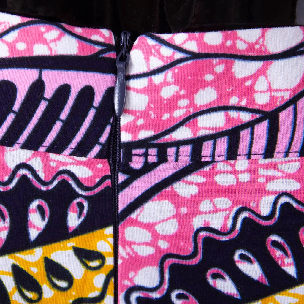 African Women Skirt Set Luxury Metal Zipper Top and Slim Fit Skirt Match Headscarf Party Wedding Elegant Lady Dress Suit 2526079