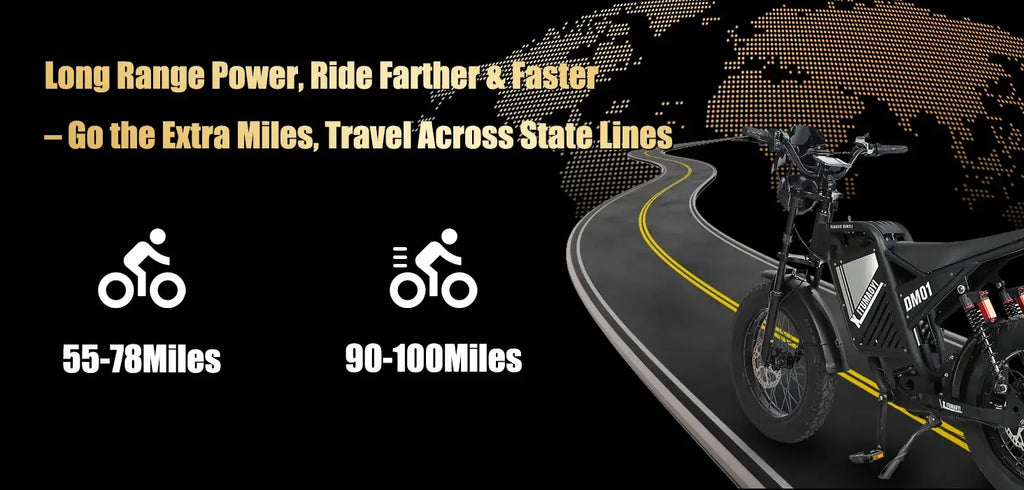 BAOLUJIE DM01 Electric Motorcycle 2000W Moto Electric Bicycle 60V30AH Battery Color Display 42 MPH EBike UL2849【1 Year Warranty】