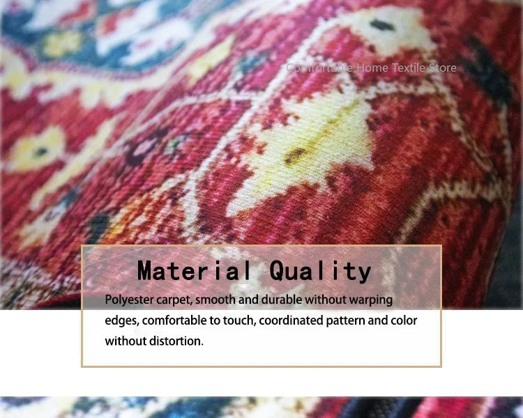 Persian Style Carpet for Living Room Home Decoration Retro Lounge Rug Soft Bedroom Carpet Non-slip Bedside Mats Washable 200x300