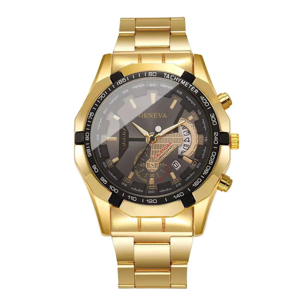 Luxury Men Business Watches Fashion Large Dial Calendar Quartz Watch Reloj Hombre（Without Box）