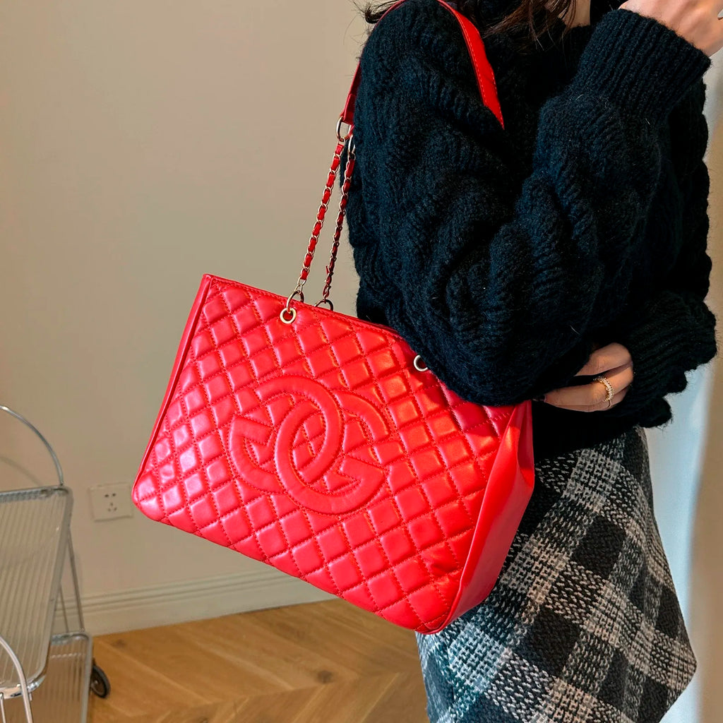 Classic Retro Chain Strap Messenger Bag Women's Luxury Textured Leather Handbag Paris Fashion Zipper Shoulder Bag