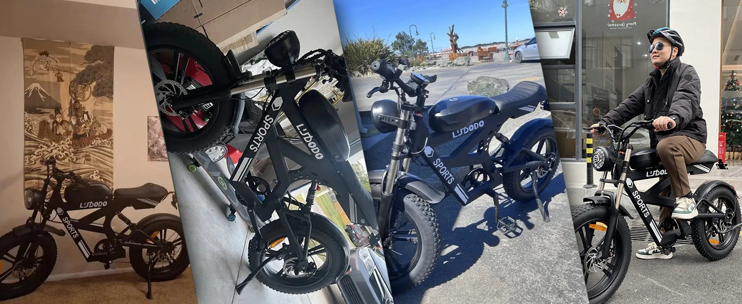 Electric Bike for Adults,1500W Peak,35MPH,48V 816Wh Battery,MAX 75Miles Electric Motorcycle,20'' Fat Tire Dirt Bike,7-Speed Bike