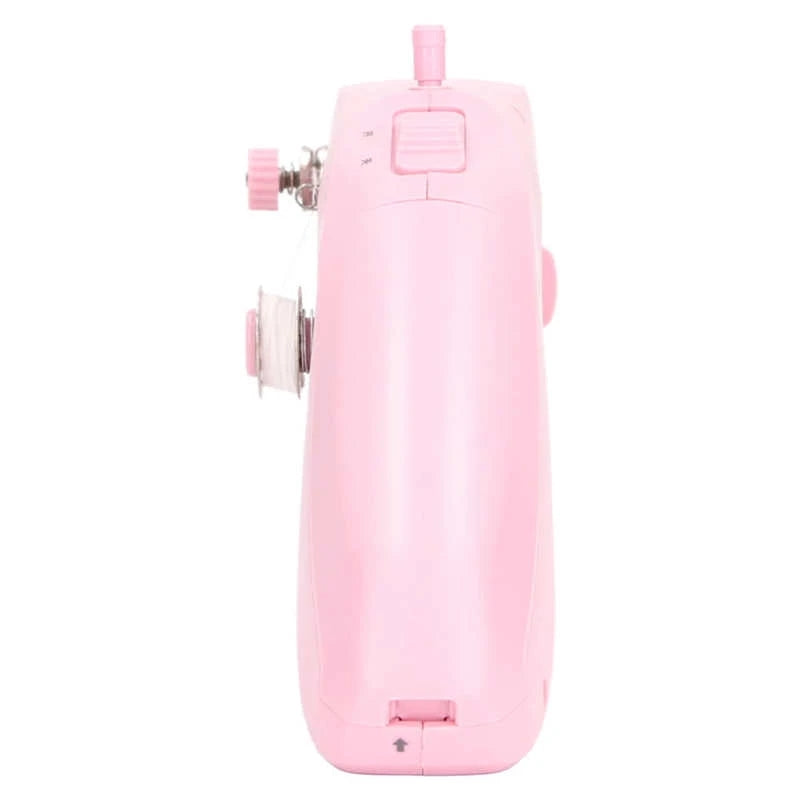 Sewing Machine Household Mini Handheld Portable Electric Two-wire Sewing Machine Pink White