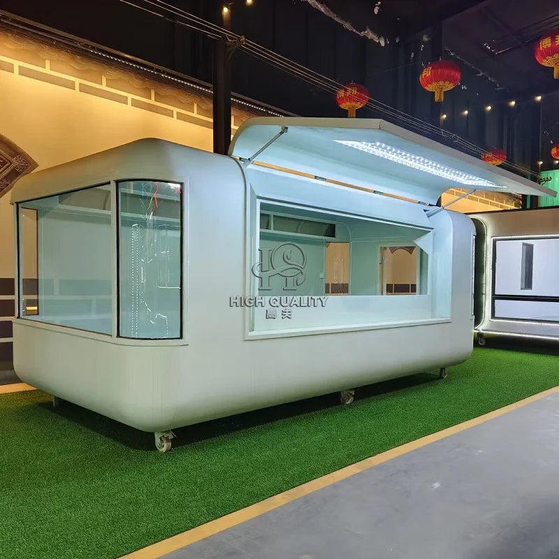 Ice Cream Food Cart Refrigerator Mobile Food Caravan Fast Food Trailer For Sale Usa