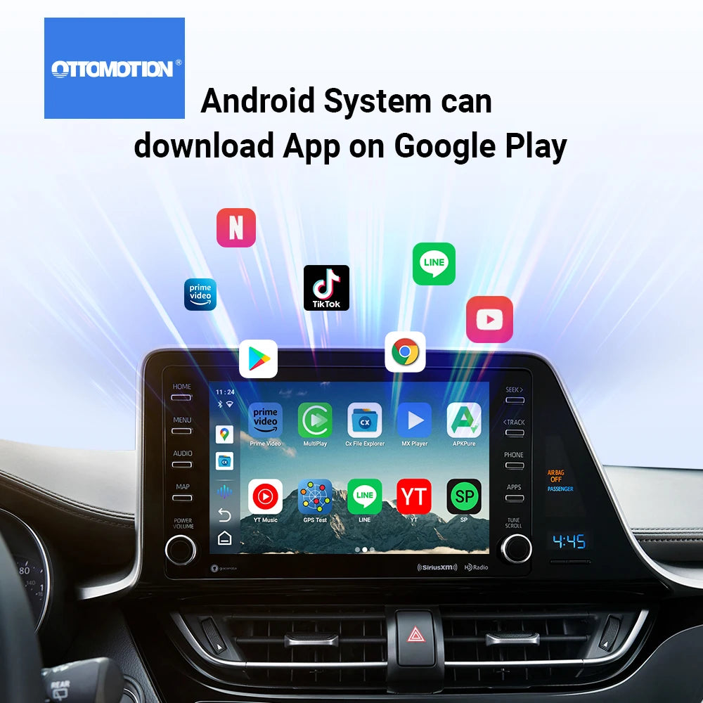 New CarPlay Ai Box for Youtube Netflix Spotify Wireless Adapter for Car Play Android Auto Navigation Music Car Accessories