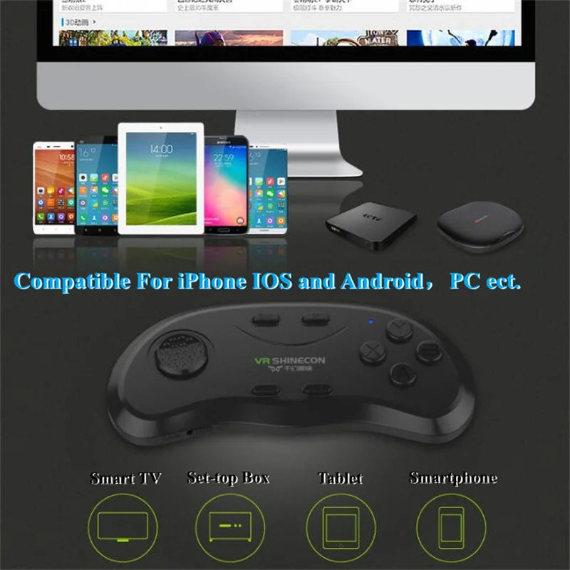 G02EF Virtual Reality VR Glasses IMAX HD 3D Glasses Google Cardboard Box Stereo VR Headset for IOS Android Phone,Support Gamepad