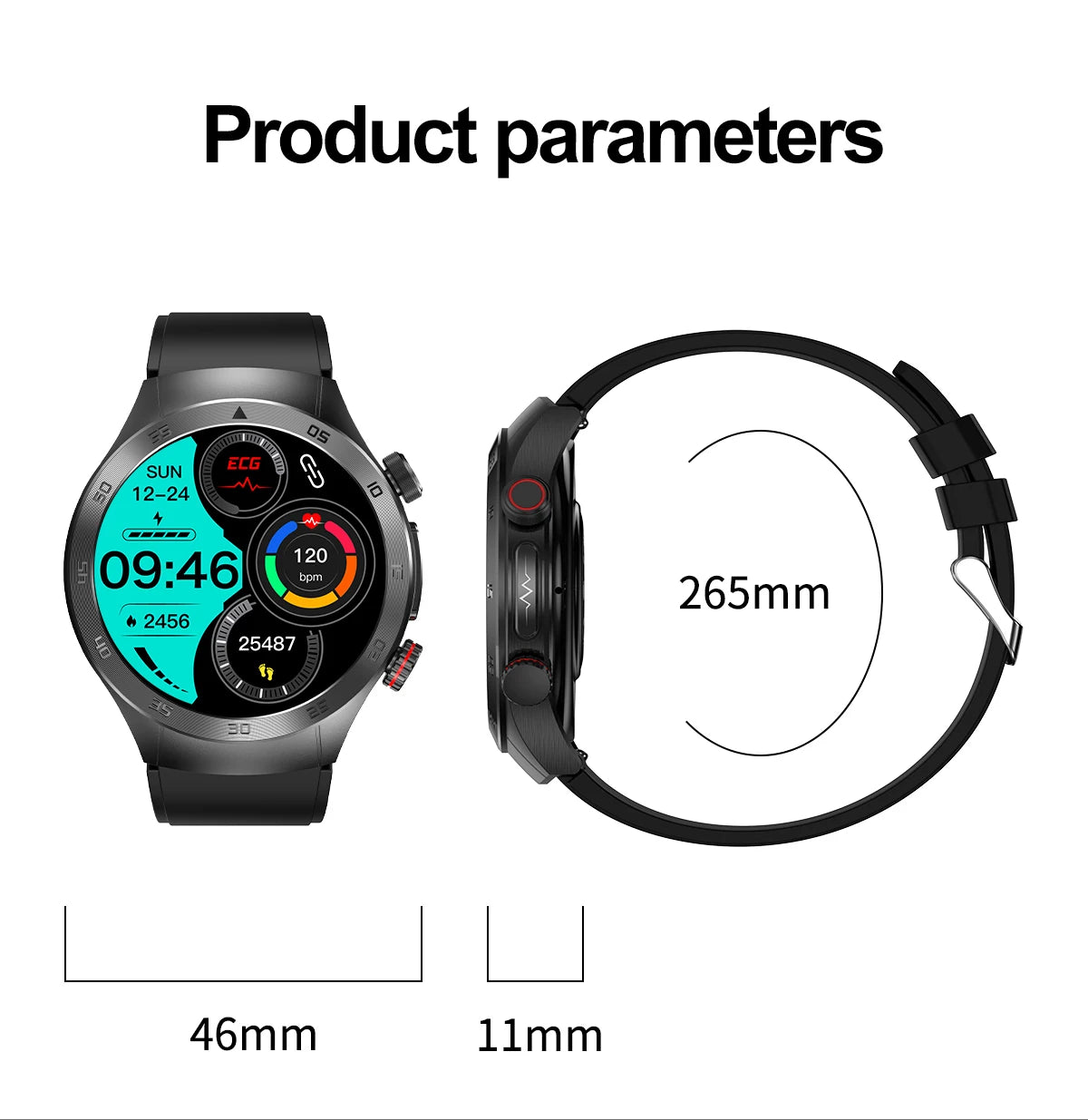 2026New Precise Laser Therapy Bracelet Health ECG+PPG Smart Watch Blood Pressure Blood Lipid Uric Acid BT HD Call SmartWatch Men