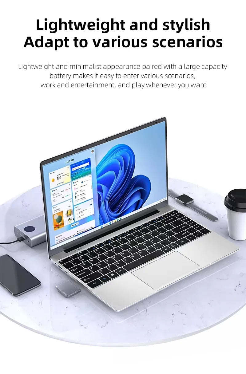 2025NEW Laptop  Windows 11 Notebook computer14.1" Intel Core i7 7500U 12GB RAM 512GB/1TB SSD 1920*1080P Office Study PC computer