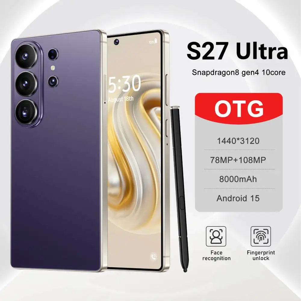 NEW HOT Silicone Case For S27 Ultra 7.3 Inch 5G Accessories Smartphone Shockproof Cover OTG High Quality Global Edition