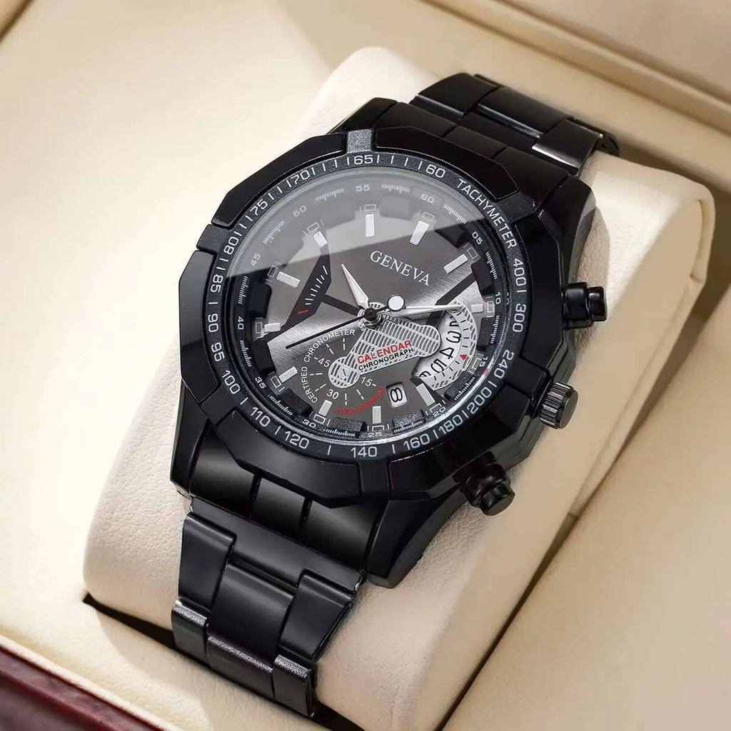 Luxury Men Business Watches Fashion Large Dial Calendar Quartz Watch Reloj Hombre（Without Box）