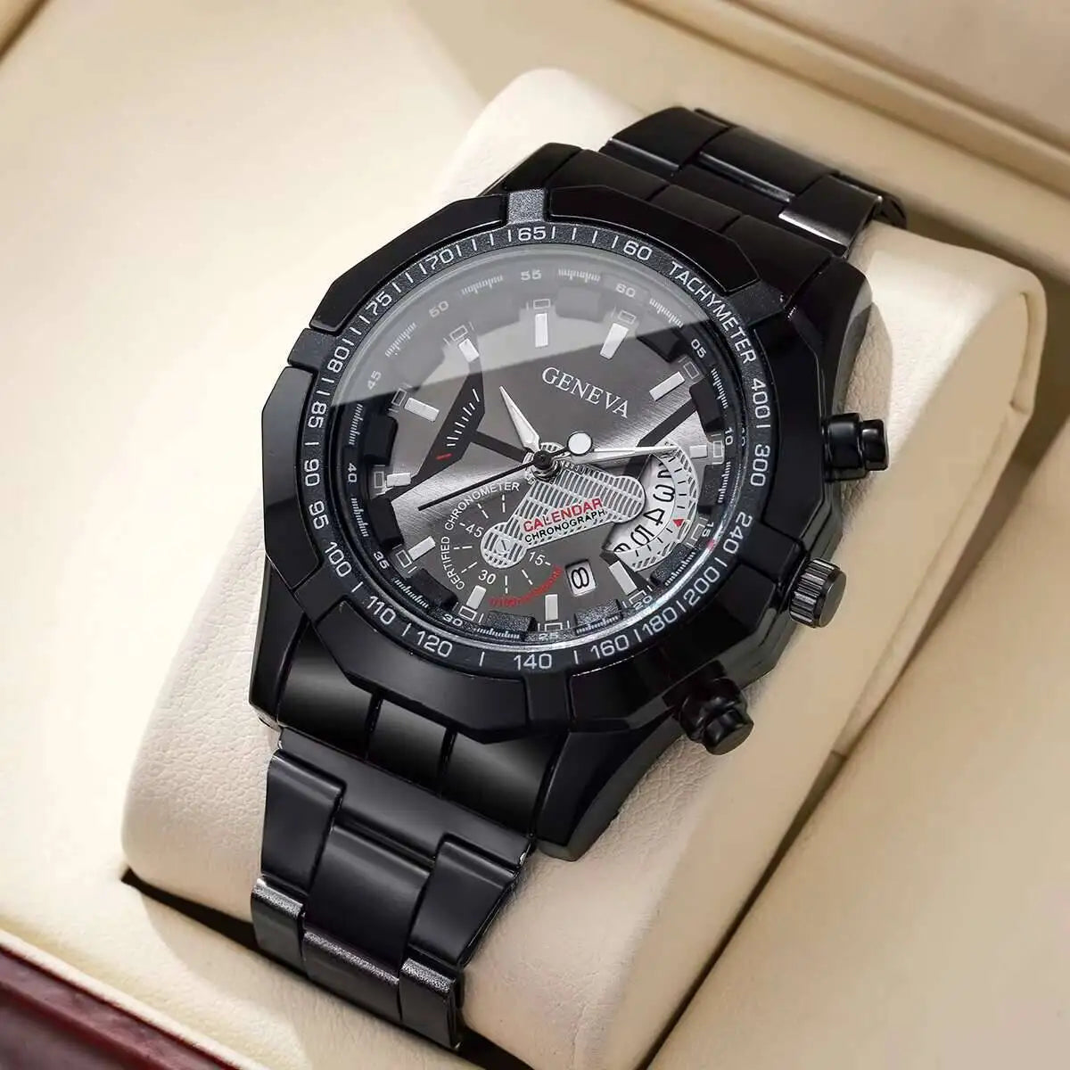 Luxury Men Business Watches Fashion Large Dial Calendar Quartz Watch Reloj Hombre（Without Box）