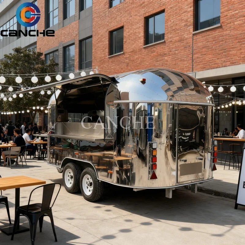 Custom Airflow Food Truck Fabrication Commercial Catering Mobile Bar Coffee Food Trailers For Sale In Europe