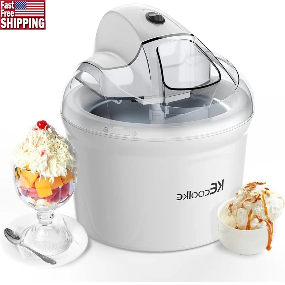 Electric Ice Cream Maker Soft Serve Machine Frozen Yogurt Sorbet Gelato Maker Homemade Dessert Machine Teacher Appreciation Gift