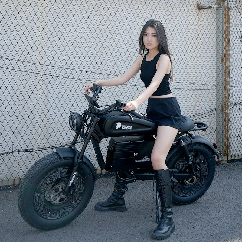 ZPW Black Warrior 3000w motor Motorbikes 48V 60AH E bike Adult Road Electric Bicycle 20 inch Off-road Fat Tyre Electric Bike