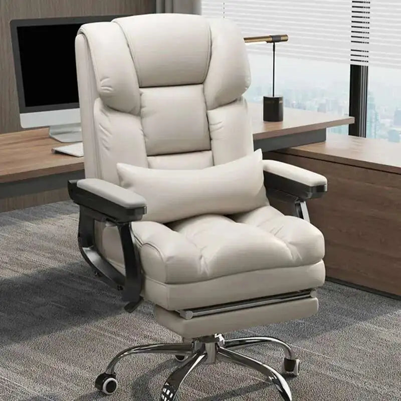 Leather Office Chairs Modern Mobile Ergonomic Computer Playseat Cushion Accent Chair Swivel Chaises De Bureau Luxury Furniture