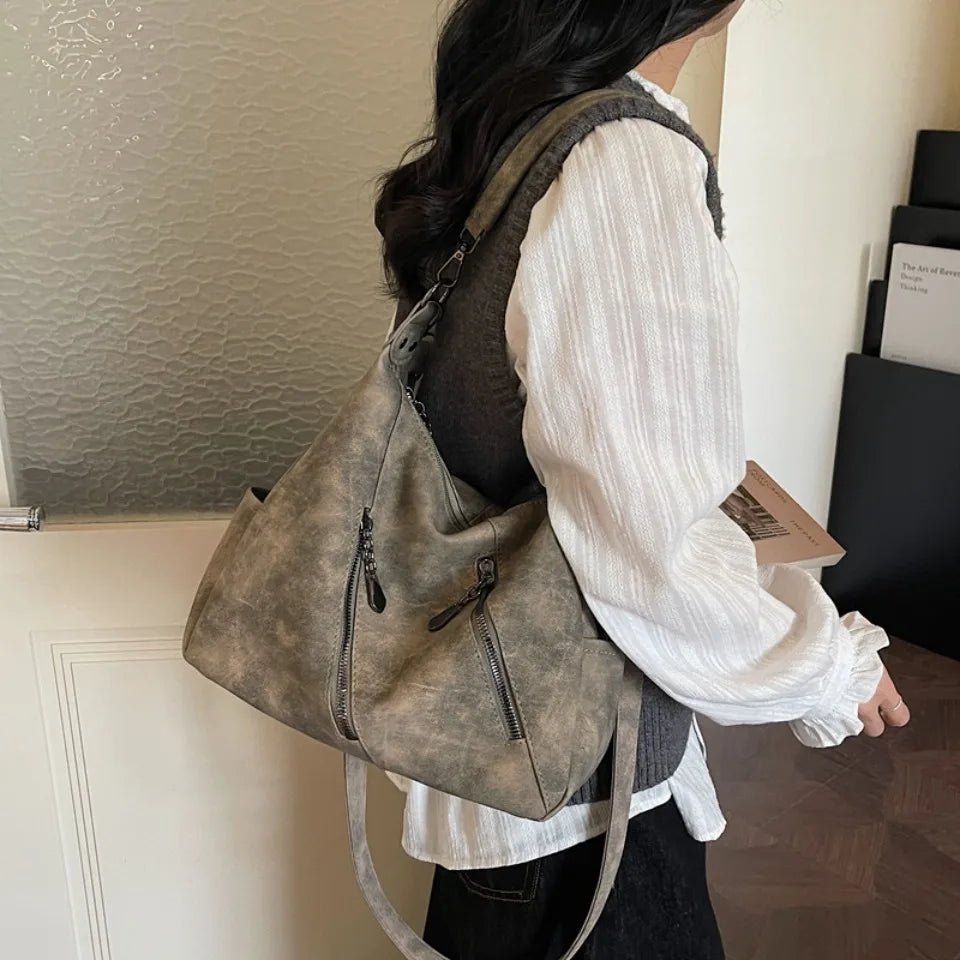High Quality Scrub Soft PU Leather Shoulder Crossbody Bags for Women Designer Luxury Women Bags Female Handbags Casual Tote Sac