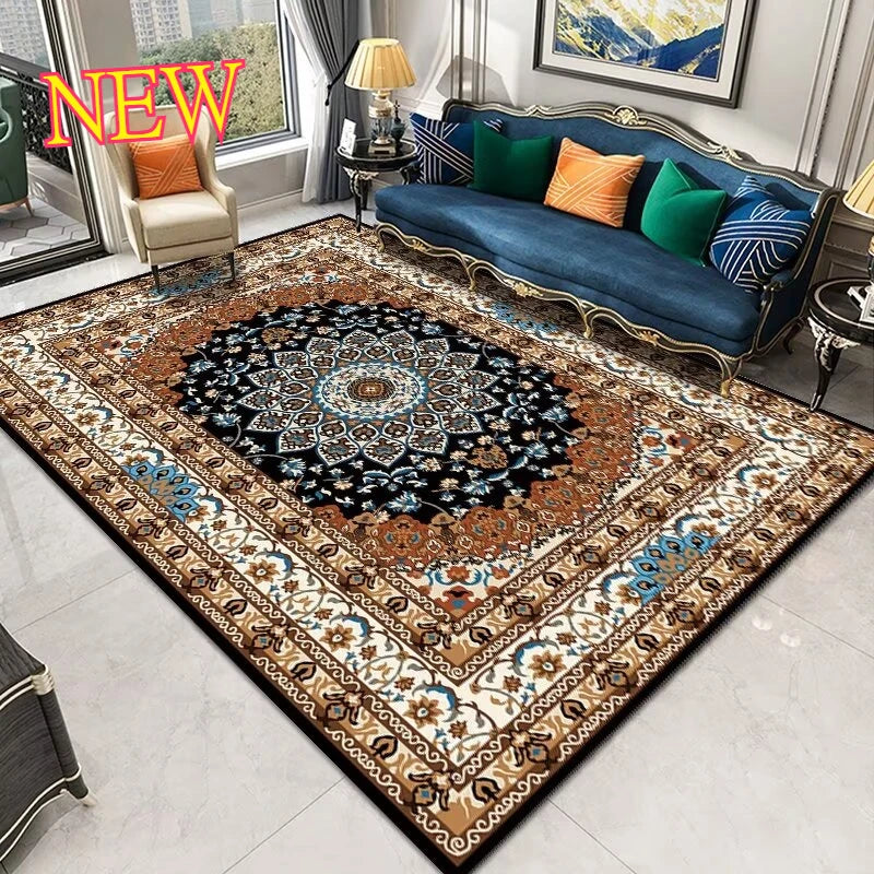 Persian Style Carpet for Living Room Home Decoration Retro Lounge Rug Soft Bedroom Carpet Non-slip Bedside Mats Washable 200x300