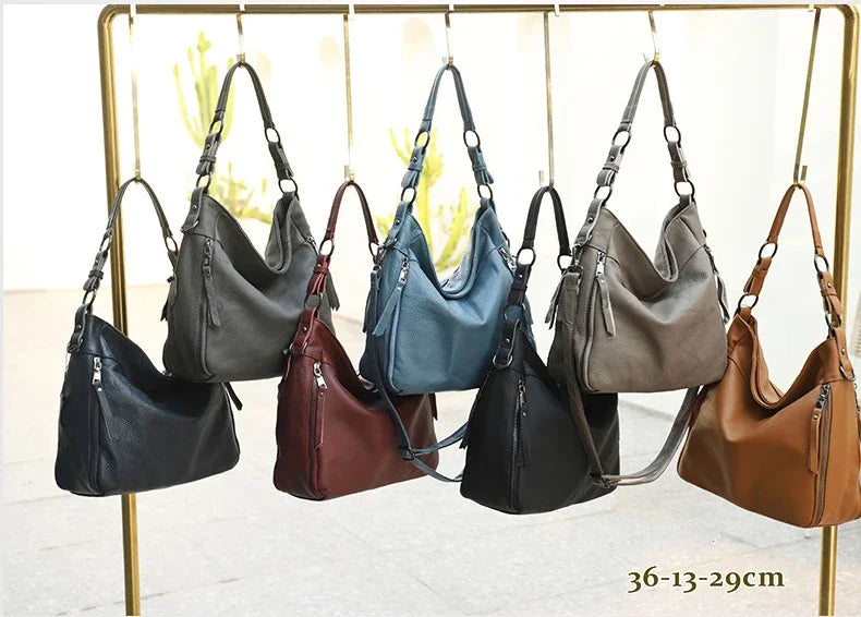 2025 Luxury Women's Handbag - Genuine Cow Leather, Large Capacity & Versatile Shoulder/Crossbody/Tote Commuting Bag