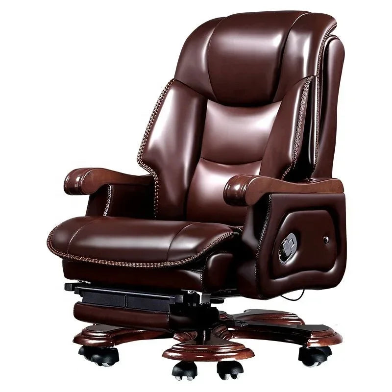 #i Chinese Boss Chair Business leather CEO Office chair with massage pedal, lie down,ergonomics